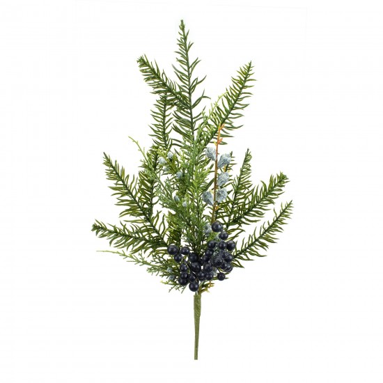 Pine And Juniper Berry Spray (Set Of 6) 19.75"H Pvc/Plastic