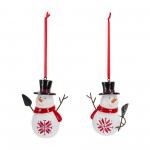 Snowman Ornament (Set Of 6) 4"H Resin