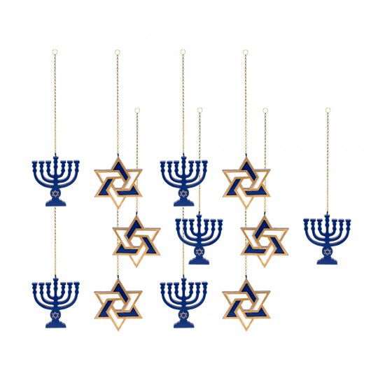 Hanukkah Ornament (Set Of 12) 4.25"H Resin