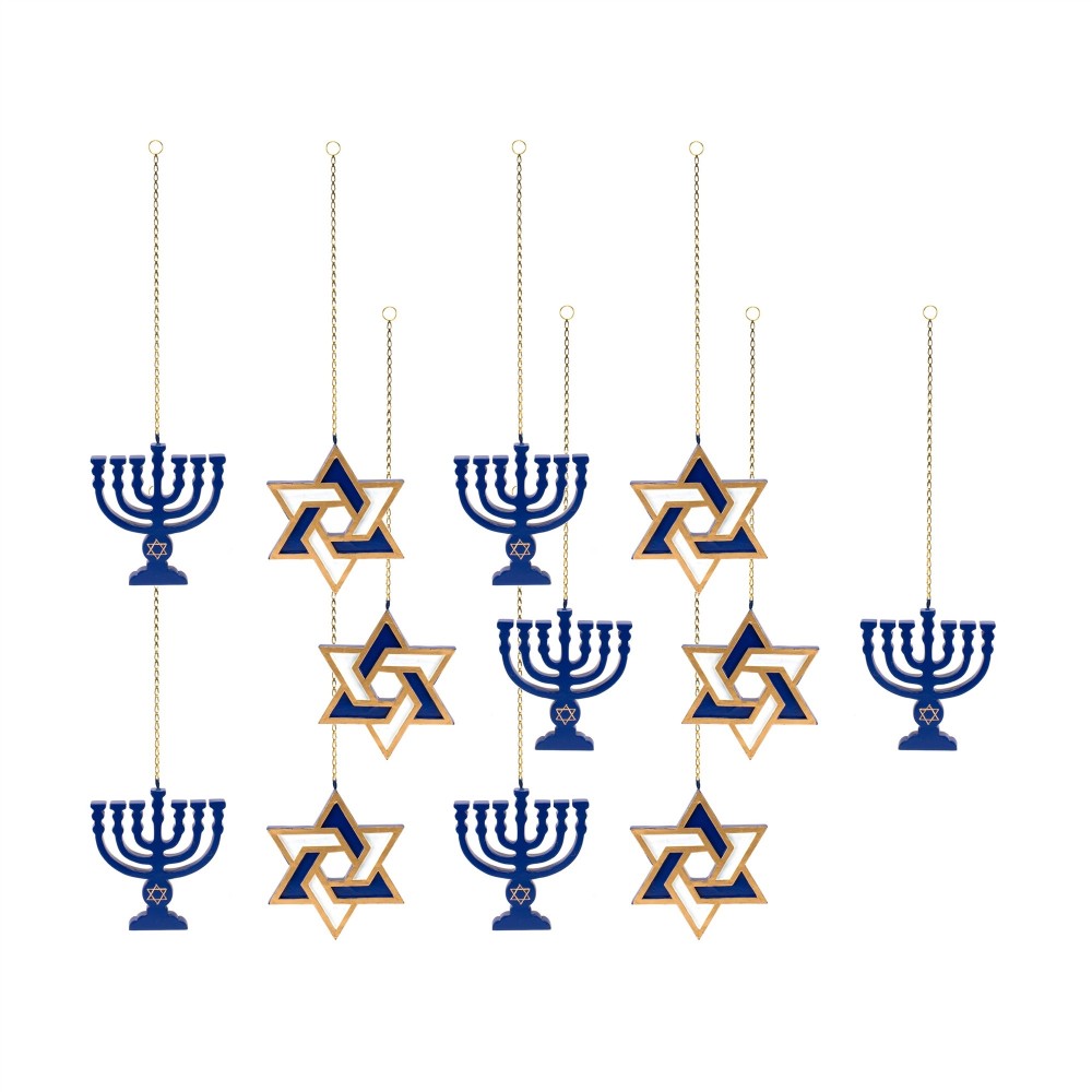 Hanukkah Ornament (Set Of 12) 4.25"H Resin