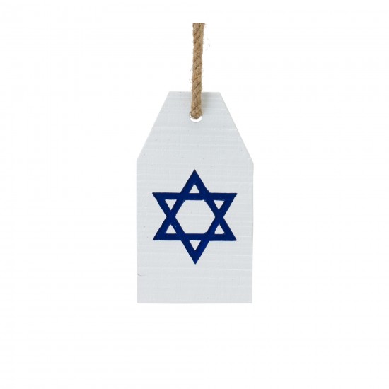 Hanukkah Tag Ornament (Set Of 6) 5"H, 5"H, 7"H Resin