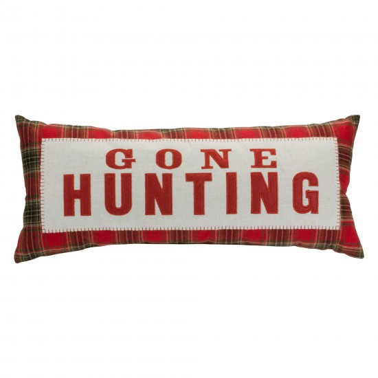 Gone Hunting And Fishing Pillow (Set Of 2) 21.75"L x 9"H Polyester