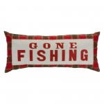 Gone Hunting And Fishing Pillow (Set Of 2) 21.75"L x 9"H Polyester