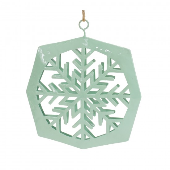 Snowflake Ornament (Set Of 8) 7.5"H Metal