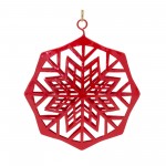 Snowflake Ornament (Set Of 8) 7.5"H Metal