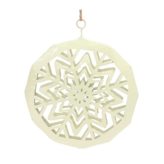 Snowflake Ornament (Set Of 8) 7.5"H Metal