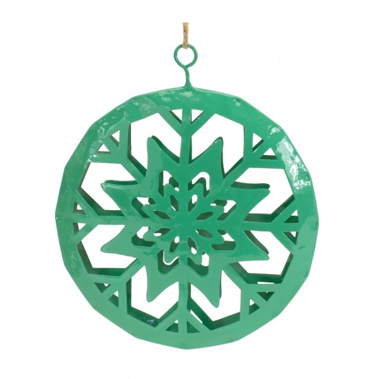 Snowflake Ornament (Set Of 8) 7.5"H Metal