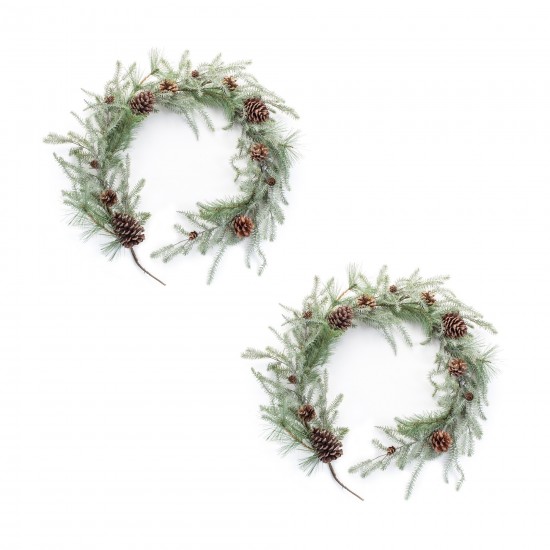 Pine Garland (Set Of 2) 64"L Plastic