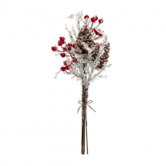 Icy Twig/Cone/Berry Bundle (Set Of 6) 17.25"H Plastic