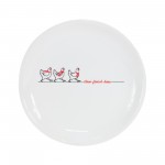 Three French Hens Plate (Set Of 4) 6.5"D Stoneware