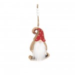 Gnome W/Skates Ornament (Set Of 12) 5"H, 6.5"H Wood