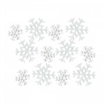 Snowflake (Set Of 12) 6.5"H, 9.25"H Wood