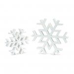 Snowflake (Set Of 12) 6.5"H, 9.25"H Wood