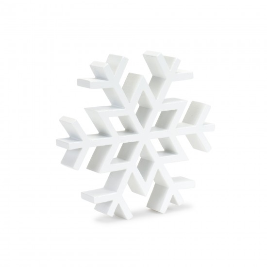 Snowflake (Set Of 12) 6.5"H, 9.25"H Wood