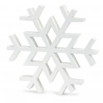 Snowflake (Set Of 12) 6.5"H, 9.25"H Wood