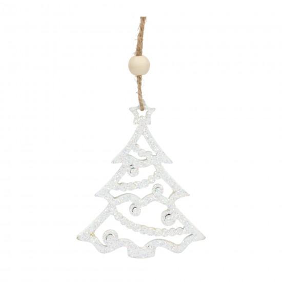 Tree Ornament (Set Of 9) 3"H Wood