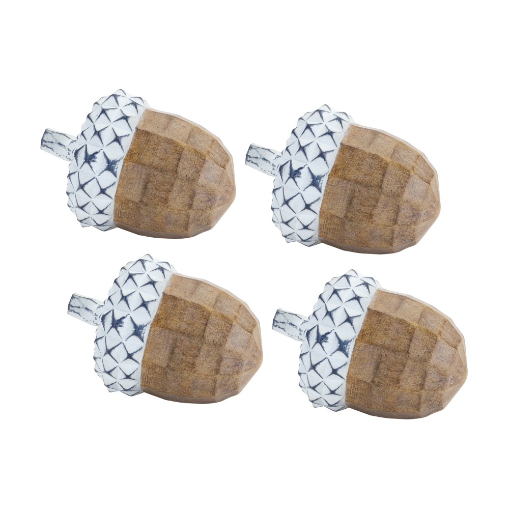 Acorn (Set Of 4) 4.5"H Resin Acorn (Set Of 4) 4.5"H Resin