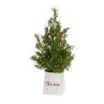 Potted Tree (Set Of 2) 14.25"H, 16.5"H Plastic