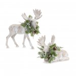 Moose (Set Of 2) 11.75"L x 9"H, 12"L x 12.5"H Resin