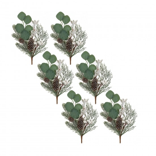 Pine And Eucalyptus Pick (Set Of 6) 14.5"H Plastic