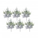 Snowy Pine Pick (Set Of 6) 18.5"H Plastic