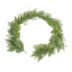 Cedar Garland (Set Of 2) 6'L Plastic, Green