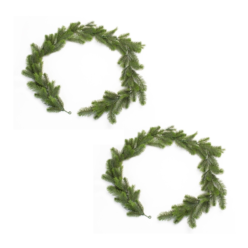 Pine Garland (Set Of 2) 72"L Plastic