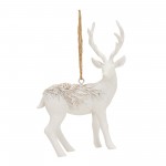 Deer Ornament (Set Of 6) 3.25"H Resin