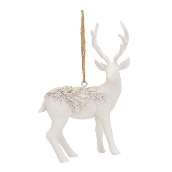 Deer Ornament (Set Of 6) 3.25"H Resin