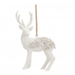 Deer Ornament (Set Of 6) 3.25"H Resin