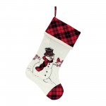 Snowman And Cardinal Stocking (Set Of 6) 7.5"W x 18"H Polyester