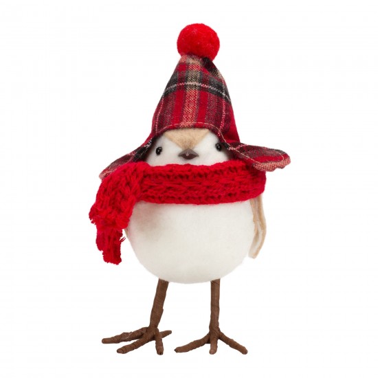 Bird W/Scarf And Hat (Set Of 12) 5.25"H, 7"H Foam/Polyester