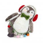 Penguin W/Lights (Set Of 6) 4.75"H, 6.5"H, 7.25"H Foam/Polyester