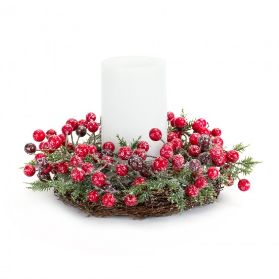 Mini Wreath/Candle Ring (Set Of 6) 10.5"D Plastic