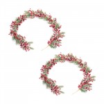 Iced Pine And Berry Garland (Set Of 2) 5.5'L Foam/Plastic