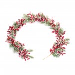 Iced Pine And Berry Garland (Set Of 2) 5.5'L Foam/Plastic