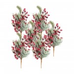 Iced Pine And Berry Spray (Set Of 6) 20"H Foam/Plastic