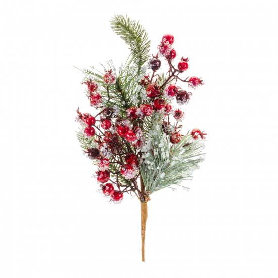 Iced Pine And Berry Spray (Set Of 6) 20"H Foam/Plastic