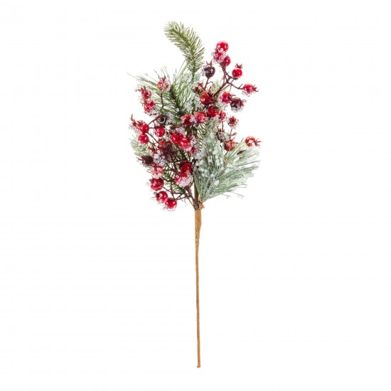 Iced Pine And Berry Spray (Set Of 6) 20"H Foam/Plastic