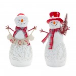 Snowman (Set Of 2) 6"H Resin