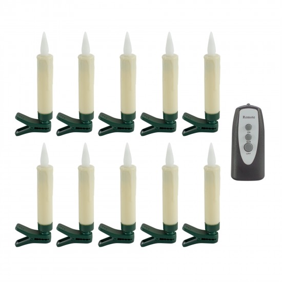 Fia Flame Candle Suction Cup/Holder (Set Of 10) W/Remote 4" Plastic 6h Timer