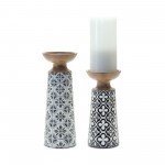 Candle Holder (Set Of 2) 8.25"H, 10"H Resin