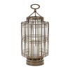 Candle Holder 8.5"D x 18.75"H Iron/Glass