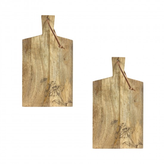 Cutting Board (Set Of 2) 10" x 18"H Mango Wood