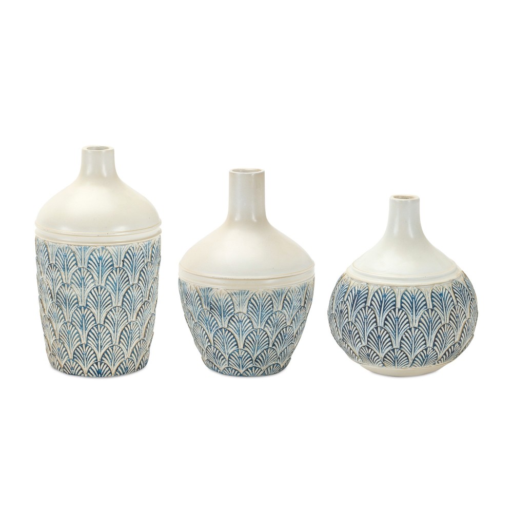 Vase (Set Of 3) 5"H, 6"H, 6"H Resin