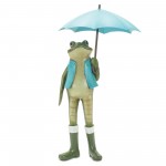 Frog W/Umbrella (Set Of 2) 11"H Resin