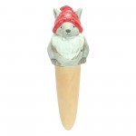 Animal Gnome Stake (Set Of 12) 7"H Terra Cotta