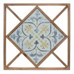 Wall Tile (Set Of 2) 14.25"Sq Mdf/Metal