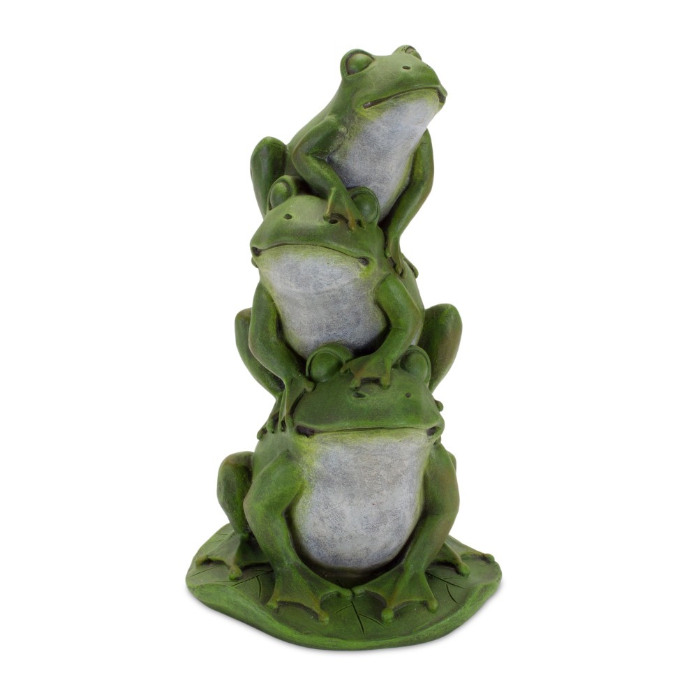 Triple Frog Stack 11.5"H Resin