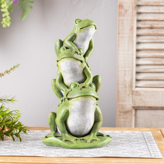 Triple Frog Stack 11.5"H Resin